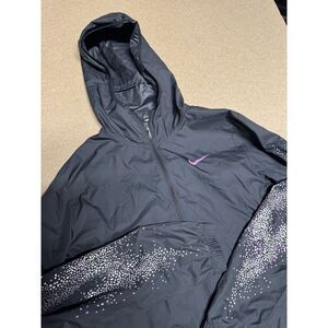 NIKE Trail Windrunner Hooded Running Jacket Black pink MED‎ Fitness Gym